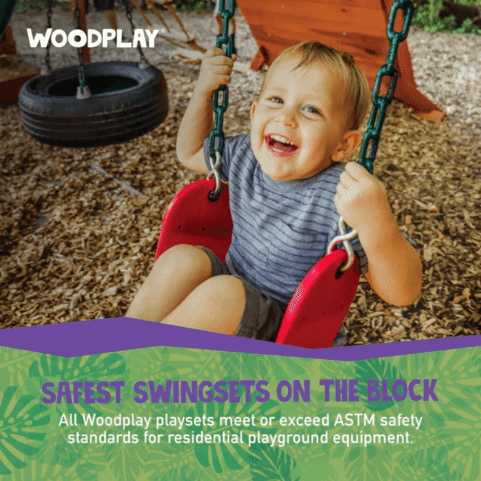 Woodplay Tiger Tower Combo A – Premium Wooden Swing Set for Endless Backyard Fun - Image 5