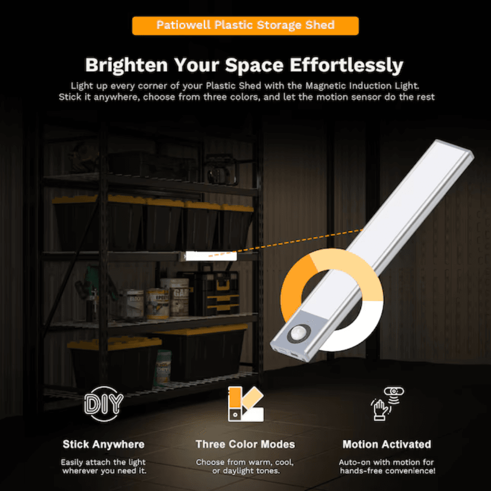 5-4 Patiowell 8-ft x 6-ft Kick-it Resin Storage Shed (Floor Included) - Image 4