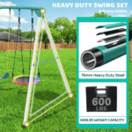 9.5′ Heavy-Duty Outdoor Porch Swing Set - Image 6
