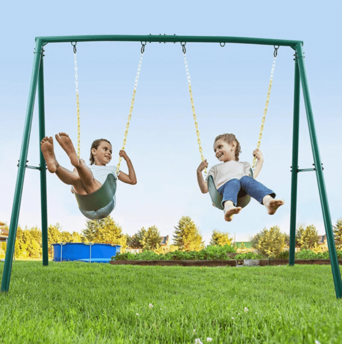 440lbs Extra Large Metal Swing Frame with 5 Hanging Hooks, Heavy Duty A-Frame Swing Stand - Image 7