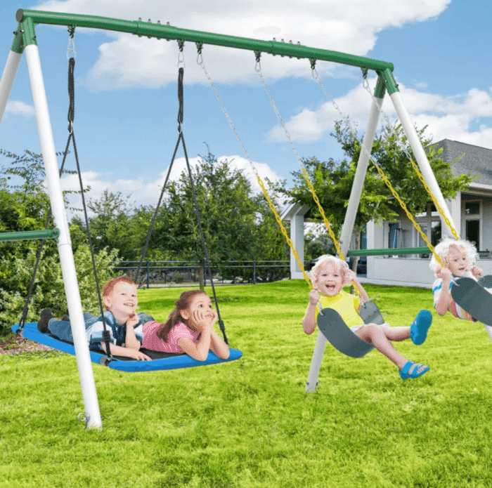 660lbs Heavy Duty Swing Set With 1 Platform Swing, 2 Belt Swings - Image 5