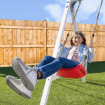 Sports power Vinyl-Covered Wood Swing Set – Classic & Durable for Outdoor Fun - Image 6