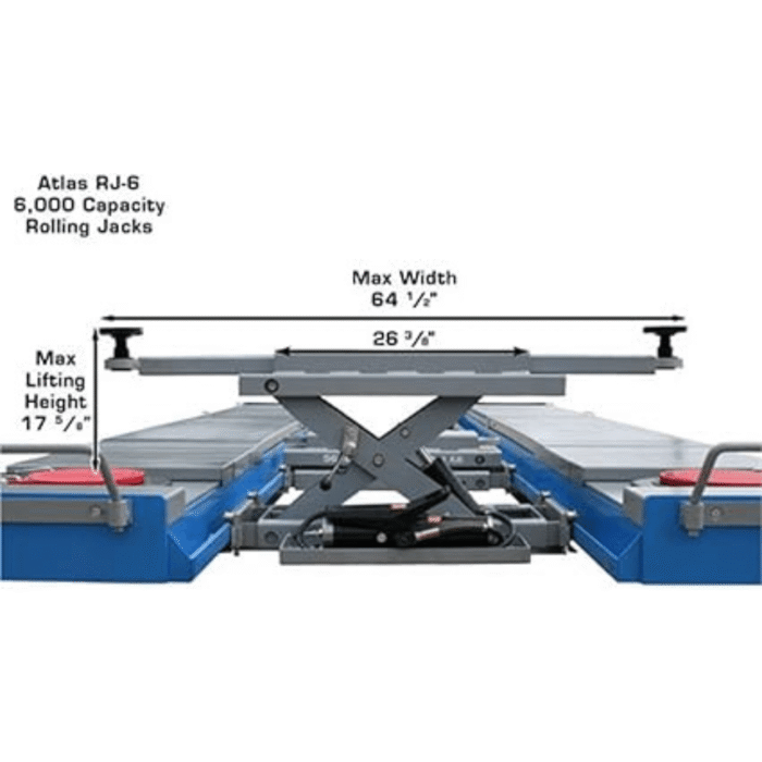 Atlas 6000 LB Air/Hydraulic Rolling Jack Bridge - Image 6