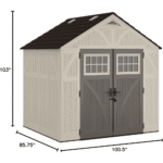 Suncast Tremont 8 ft. W x 7 ft. D Resin Storage Shed BMS8700 - Image 6