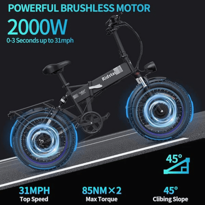 Ridstar H20Pro Folding Electric Bike - Image 6