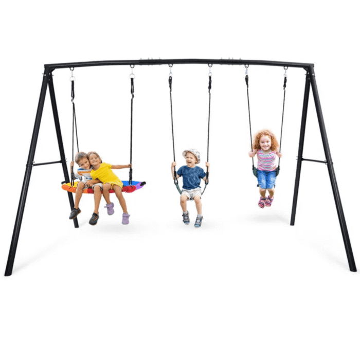 Klo Kick Metal Swing Set with 3 Swings - Image 1