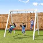 Sports power Vinyl-Covered Wood Swing Set – Classic & Durable for Outdoor Fun - Image 7