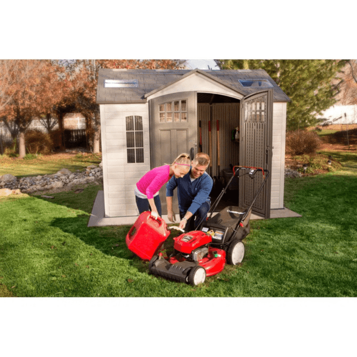 Lifetime 10 Ft. x 8 Ft. High-Density Polyethylene (Plastic) Outdoor Storage Shed with Steel-Reinforced Construction - Image 6