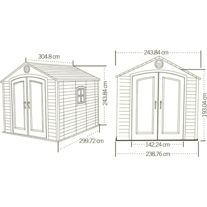 Lifetime 8×10 Outdoor Plastic Shed W/ Floor and Windows (60238) - Image 5