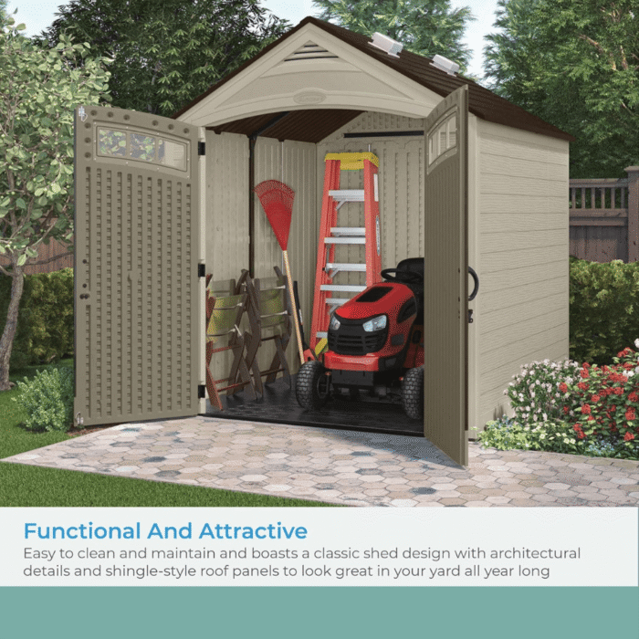 Vista 7 ft. W x 7 ft. D Plastic Shed - Image 7