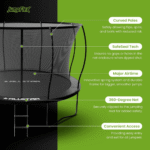 ALLSTAR 10′ Trampoline for Kids Outdoor Backyard Play Equipment w/ Net & Ladder - Image 8