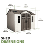 Lifetime 10 Ft. x 8 Ft. High-Density Polyethylene (Plastic) Outdoor Storage Shed with Steel-Reinforced Construction - Image 8