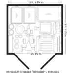 Suncast 6-Feet x 4-Feet Modernist Lean-to Resin Storage Shed (Floor Included) in Gray | BMS6583T - Image 8