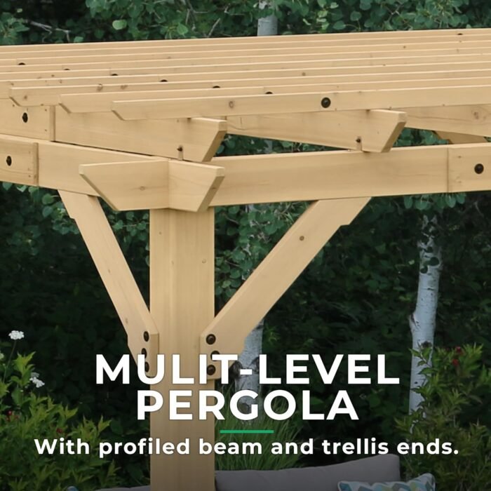 Yardistry 10 x 22 Meridian Pergola - Image 4