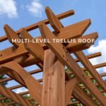 10 Ft. X 14 Ft. Traditional All Cedar Wood Outdoor Patio Pergola Shade Structure - Image 5