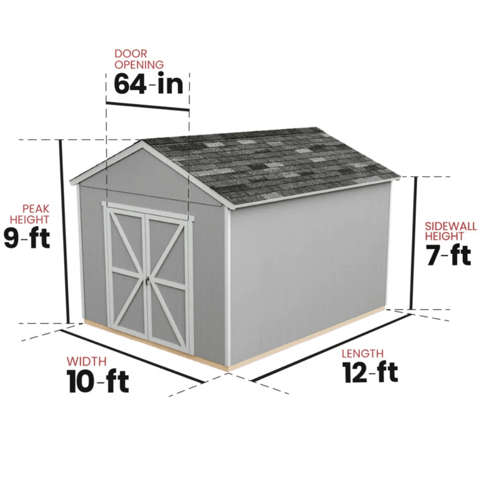 9-10 Rookwood 10 ft. W x 12 ft. D Wood Storage Shed With Floor - Image 9