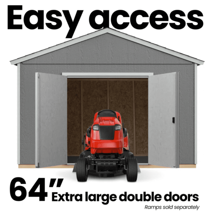 Astoria 12 ft. W x 12 ft. D Wood Storage Shed - Image 7