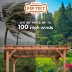 10 Ft. X 14 Ft. Traditional All Cedar Wood Outdoor Patio Pergola Shade Structure - Image 7