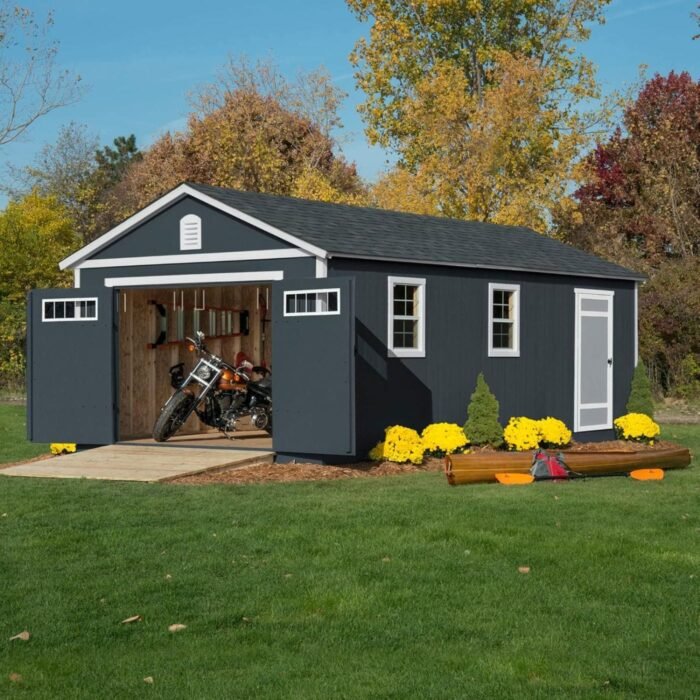 Handy Home Products Manhattan 12×24 Garage Do-it-Yourself Wooden Storage Shed - Image 3