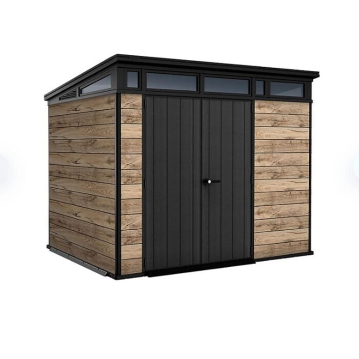 Keter Signature Pine/Graphite DecoCoat Shed 9×7 - Image 1
