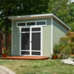 Olympia Do-it Yourself 10 ft. W x 7.5 ft. D Manufactured Wood Storage Shed - Image 3