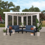 Backyard Discovery Ridgedale Traditional Pergola with Built-in Conversation Seating - Image 4