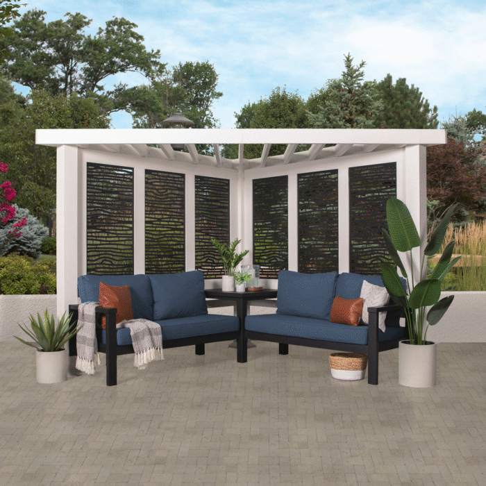 Backyard Discovery Ridgedale Traditional Pergola with Built-in Conversation Seating - Image 4