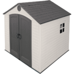 Lifetime 8’x 7.5′ Outdoor Storage Shed, Light Brown