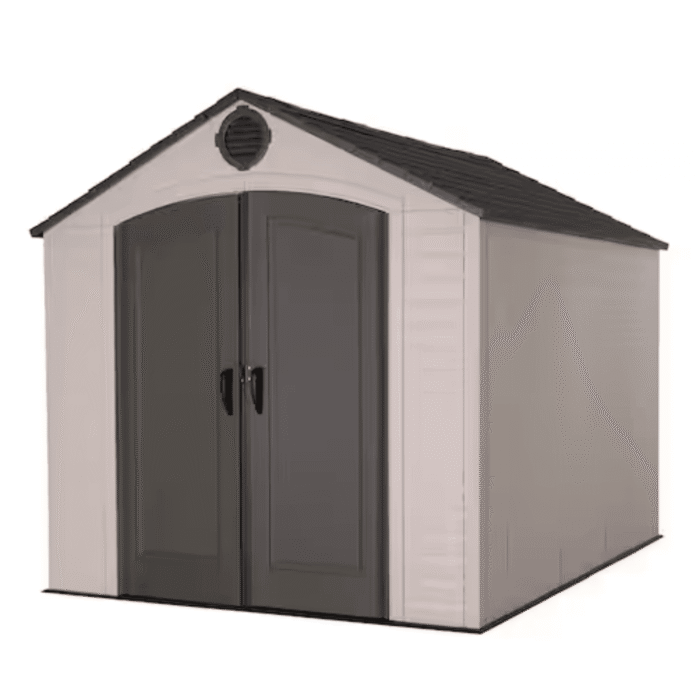 Lifetime 8 Ft. x 10 Ft. High-Density Polyethylene (Plastic) Outdoor Storage Shed with Steel-Reinforced Construction - Image 1