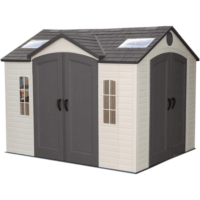 Lifetime 10 Ft. x 8 Ft. High-Density Polyethylene (Plastic) Outdoor Storage Shed with Steel-Reinforced Construction - Image 1