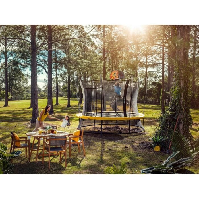 Vuly Safe Outdoor Trampoline Round Backyard Trampolines With Safety Enclosure Net - Image 2