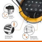 Vuly Safe Outdoor Trampoline Round Backyard Trampolines With Safety Enclosure Net - Image 3