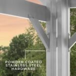 14×12 Hawthorne Traditional Steel Pergola With Sail Shade Soft Canopy - Image 10