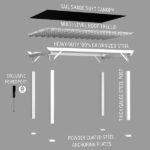 14×12 Hawthorne Traditional Steel Pergola With Sail Shade Soft Canopy - Image 15