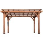 Backyard Discovery 14′ X 10′ Somerville Pergola W/ Electric – Dark Walnut DIY - Image 8