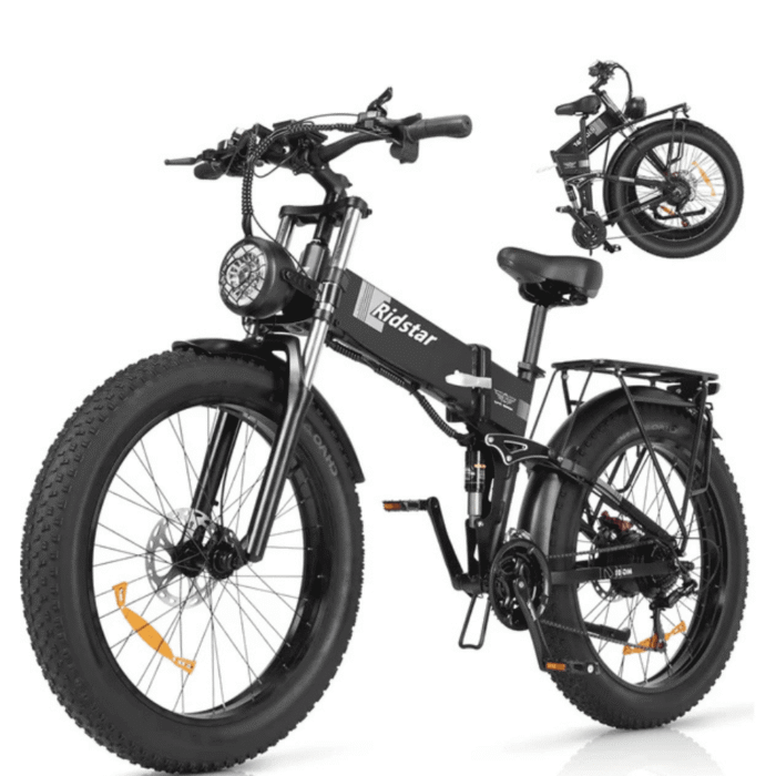 Ridstar DC26 2000W Folding Fat Tire Mountain Electric Bike - Image 1