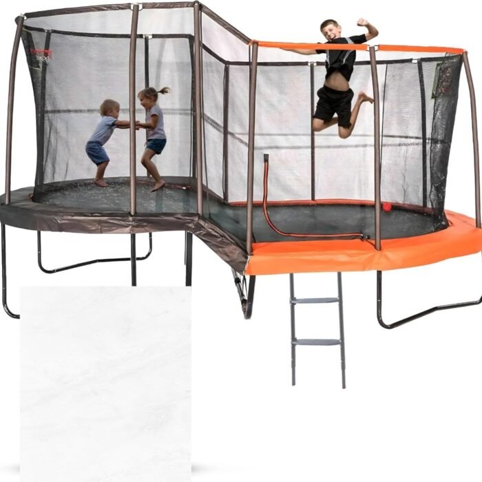 JumpKing 10′ x 17′ Multi-Level Oval Trampoline - Image 1