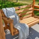 Backyard Discovery Callahan Cedar Wood Outdoor Pergola Swing Bench - Image 2