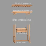Backyard Discovery Callahan Cedar Wood Outdoor Pergola Swing Bench - Image 8